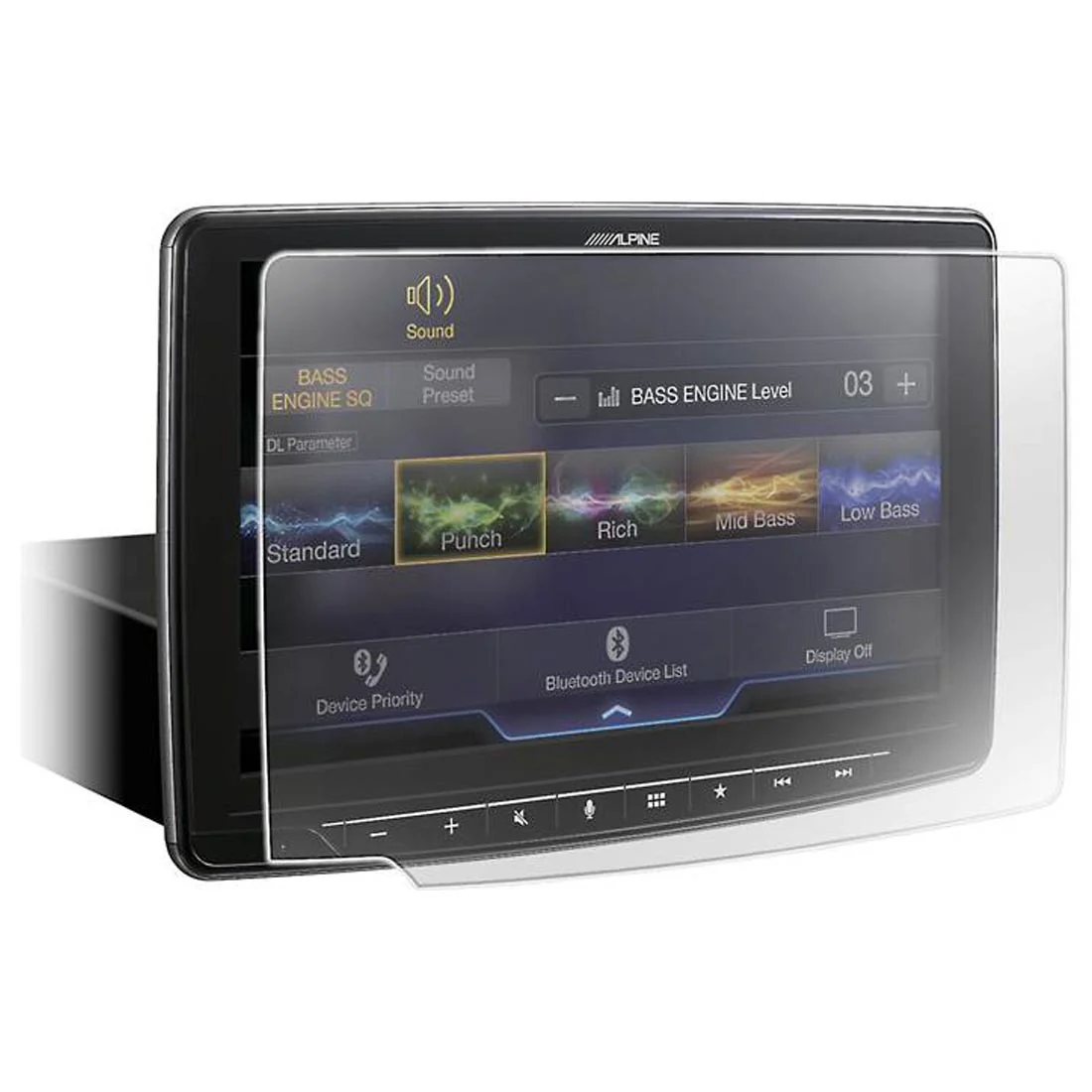 Alpine KTX-HF9 Anti-Reflector Screen Protector for Halo9 Touchscreen Radios - Image 2