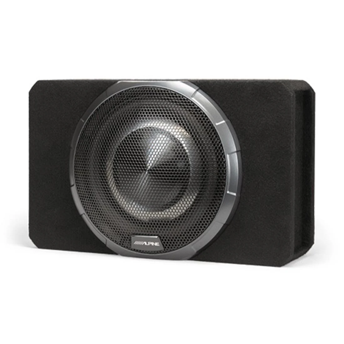 Alpine PWV-SB10 Halo Series 10" BassRev Shallow Active Subwoofer with OPTIM Sync Technology (PWVSB10)