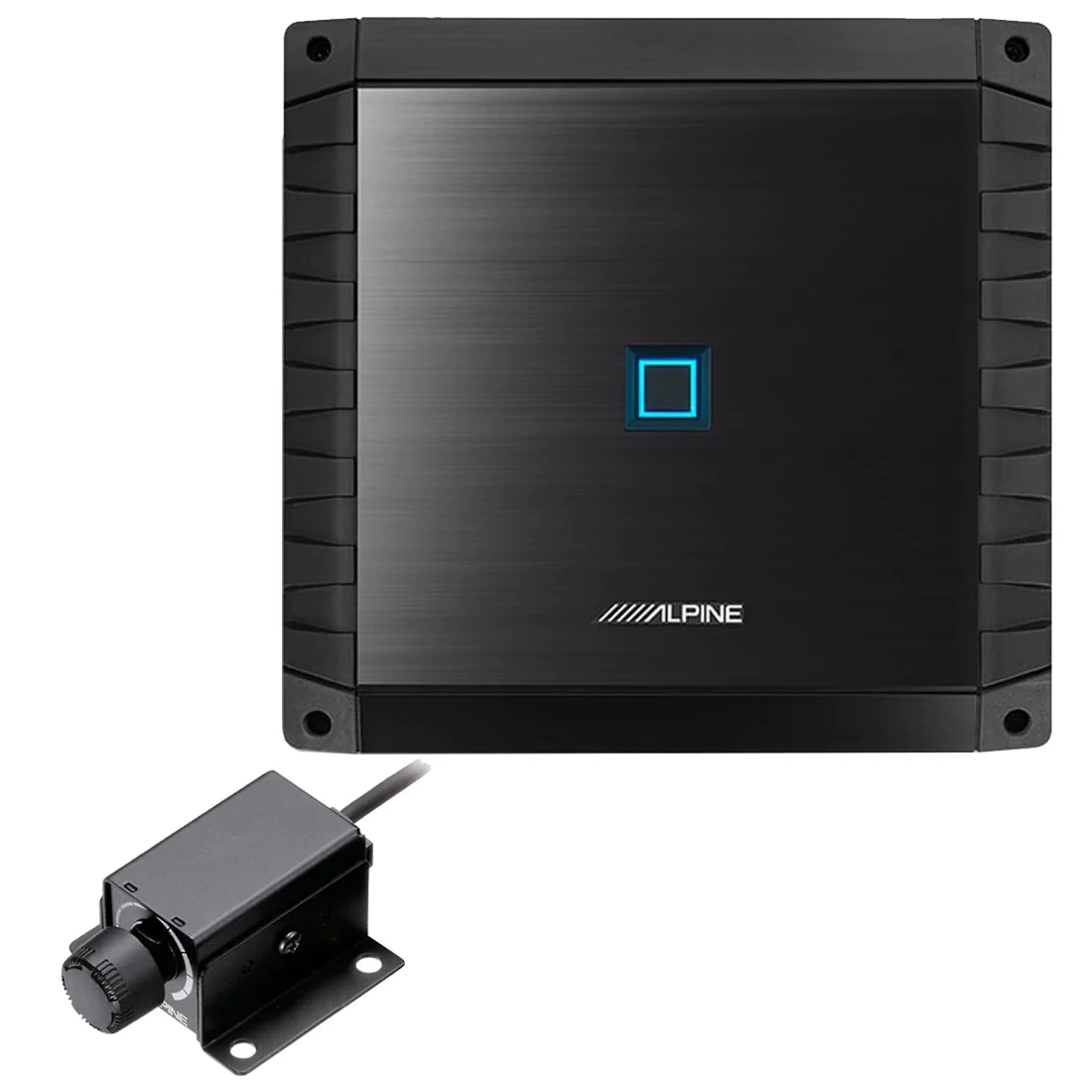 Alpine S2-A60M S-Series 600W Mono Amplifier | RUX-KNOB.2 Remote Bass Level Control - Bundle