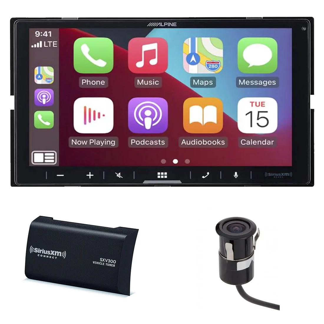 Alpine iLX-W670 7" Digital Multimedia Receiver | SiriusXM SXV300 Tuner | EchoMaster CAM551 Backup Camera Bundle
