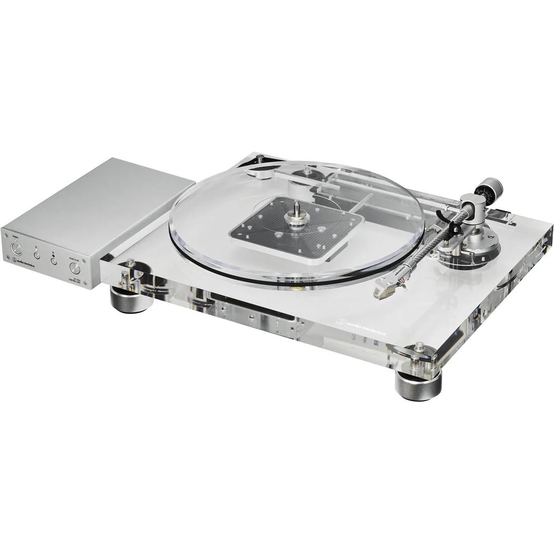 Audio-Technica AT-LPA2 Fully Manual Belt-Drive Turntable - Clear - Image 7