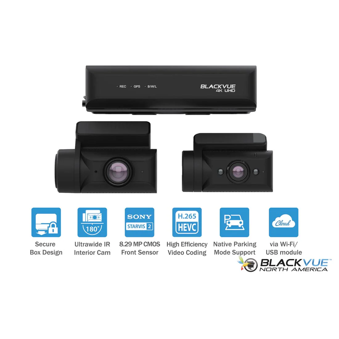 BlackVue DR970X-BOX-2CHIRPLUS 2-Channel 4K Front + 1080P Interior Dash Cam with Hidden Box Unit & 64GB MicroSD Card (DR970XBOX2CHIRPLUS64) - Image 2
