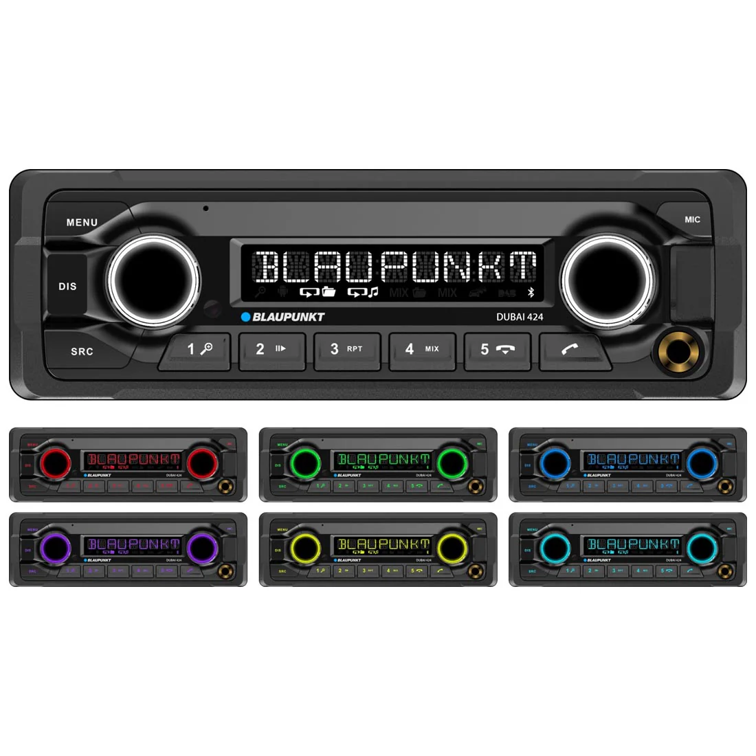 Blaupunkt DUBAI 424 24V Single DIN Heavy Duty Mechless Receiver - Image 2