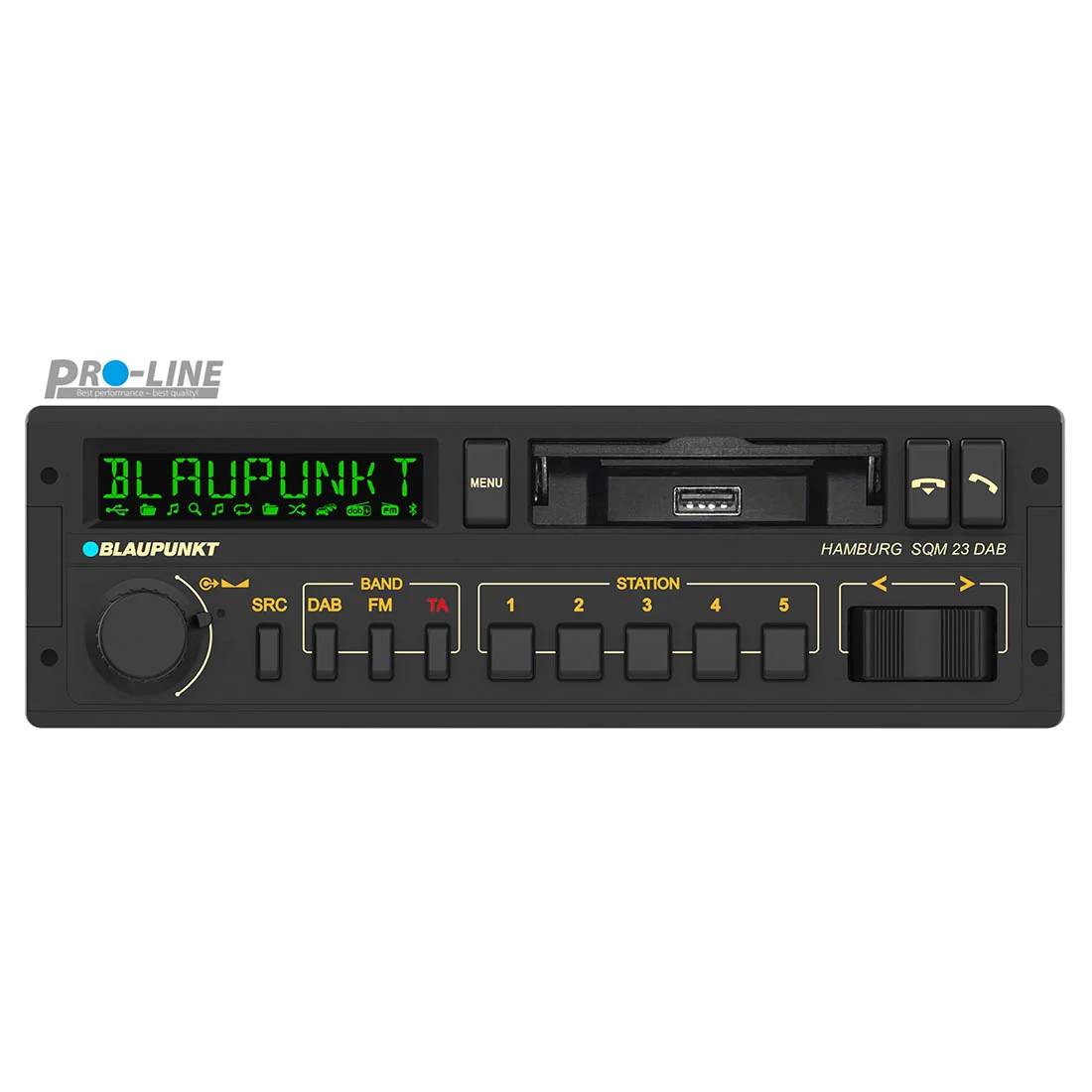 Blaupunkt Hamburg SQM 23 DAB Single DIN Mechless Bluetooth Receiver (HAMBURGSQM23DAB)