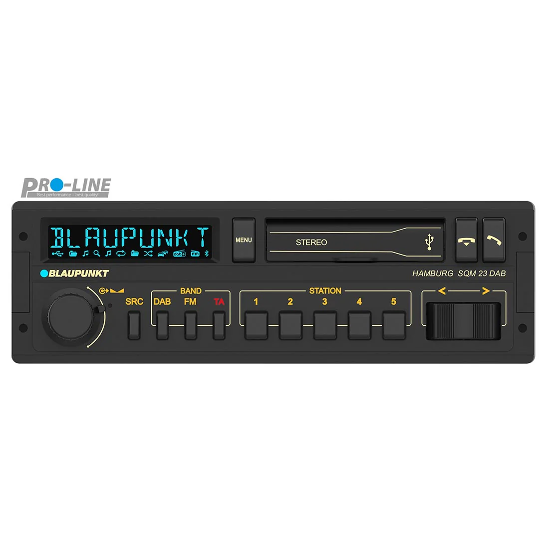Blaupunkt Hamburg SQM 23 DAB Single DIN Mechless Bluetooth Receiver (HAMBURGSQM23DAB) - Image 2