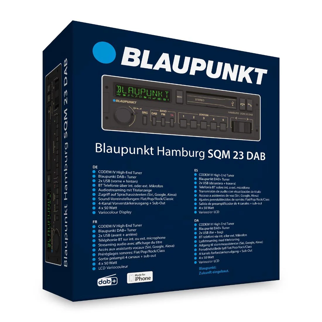 Blaupunkt Hamburg SQM 23 DAB Single DIN Mechless Bluetooth Receiver (HAMBURGSQM23DAB) - Image 8