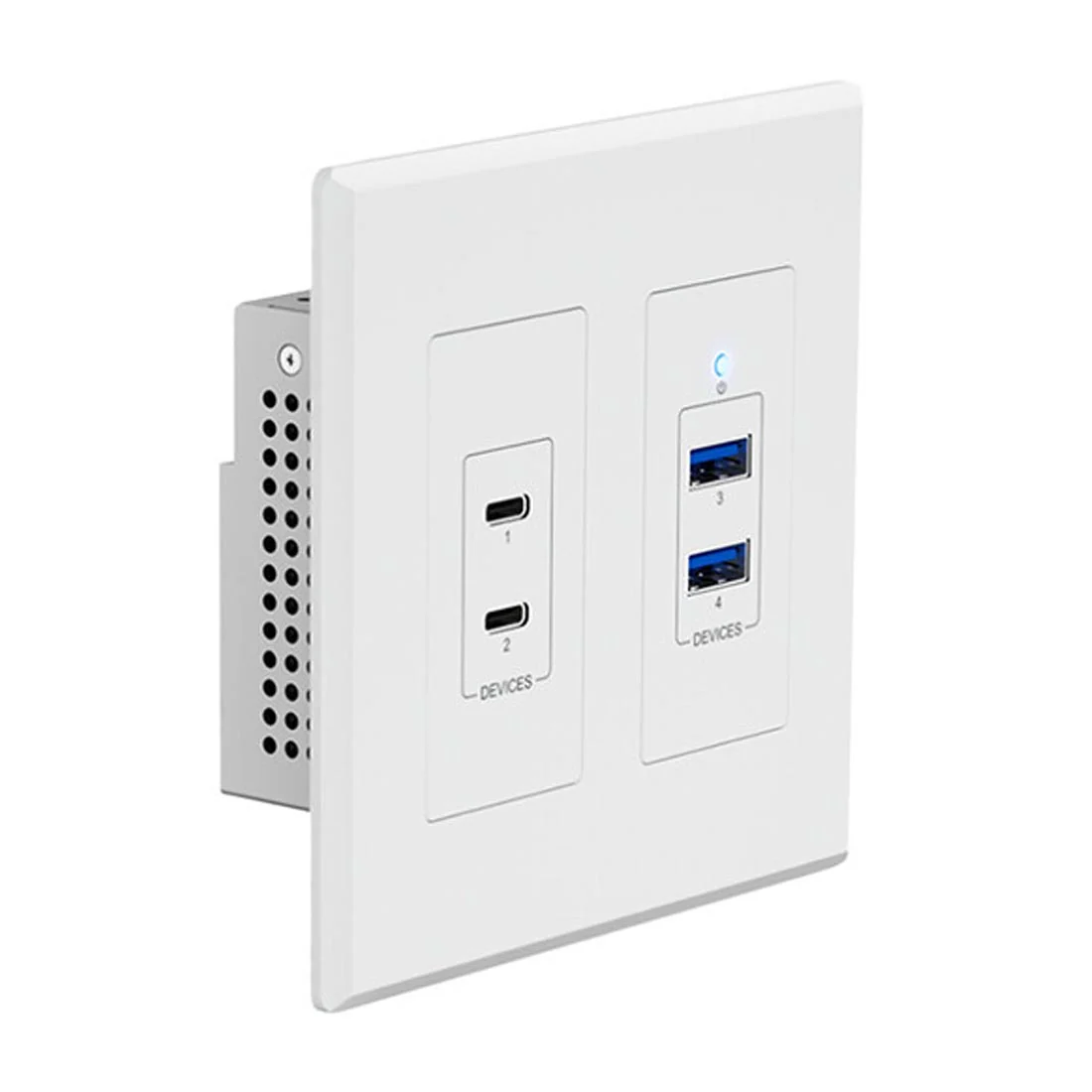 Blustream UEX3D-WP-US USB 3.2 Gen 1 HDBaseT Wall Plate Device (UEX3DWPUS) - Image 2