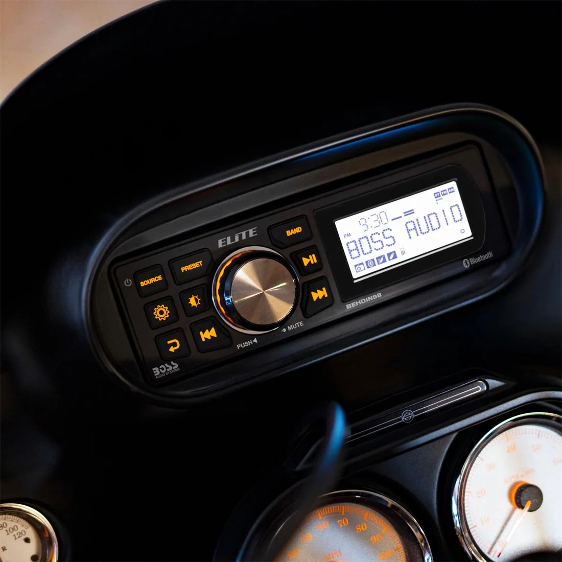 Boss Audio Elite BEHDIN98 Digital Multimedia Receiver for select 98-2013 Harley-Davidson Touring Motorcycles (BEHDIN98) - Image 7