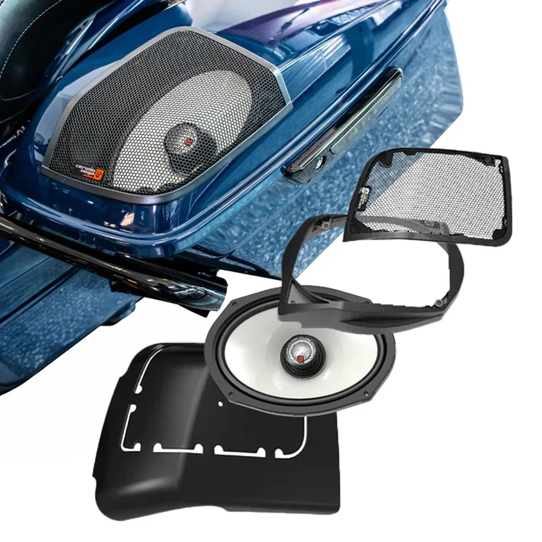Cerwin Vega RPMSM694LK Cut In Lid Kit with SM69F4 Speakers for 2014-2023 Harley Davidson Motorcycles (RPMSM694LK) - Image 3