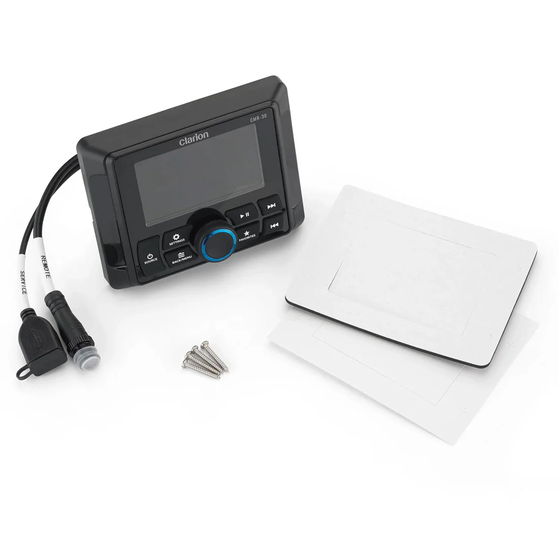 Clarion CMR-30 Marine Wired Remote with Full-Color LCD Display - #92809 (CMR30) - Image 3