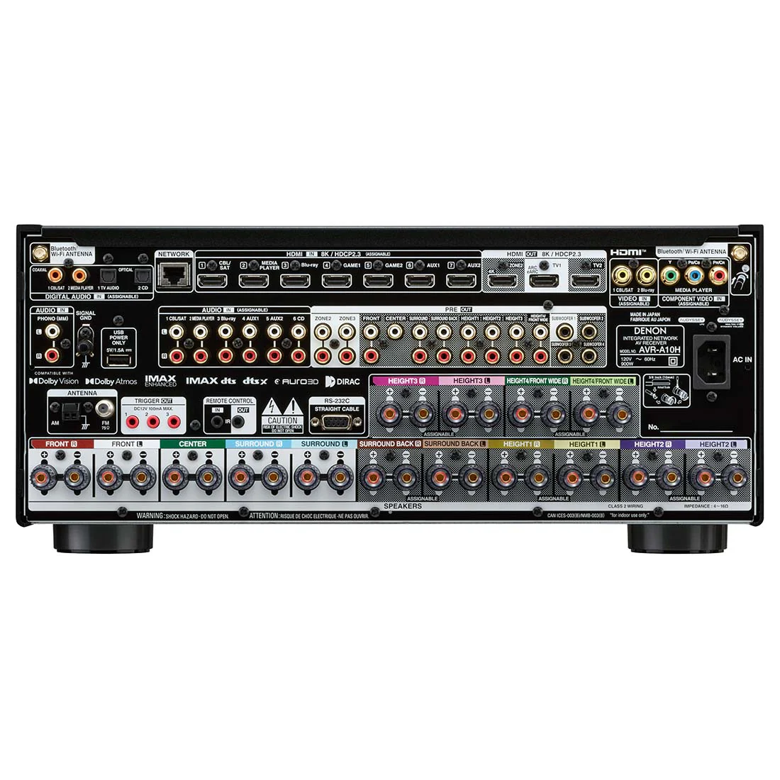 Denon AVR-A10H 13.4-Ch 150W 8K AV Receiver with HEOS® Built-in (AVRA10H) - Image 4