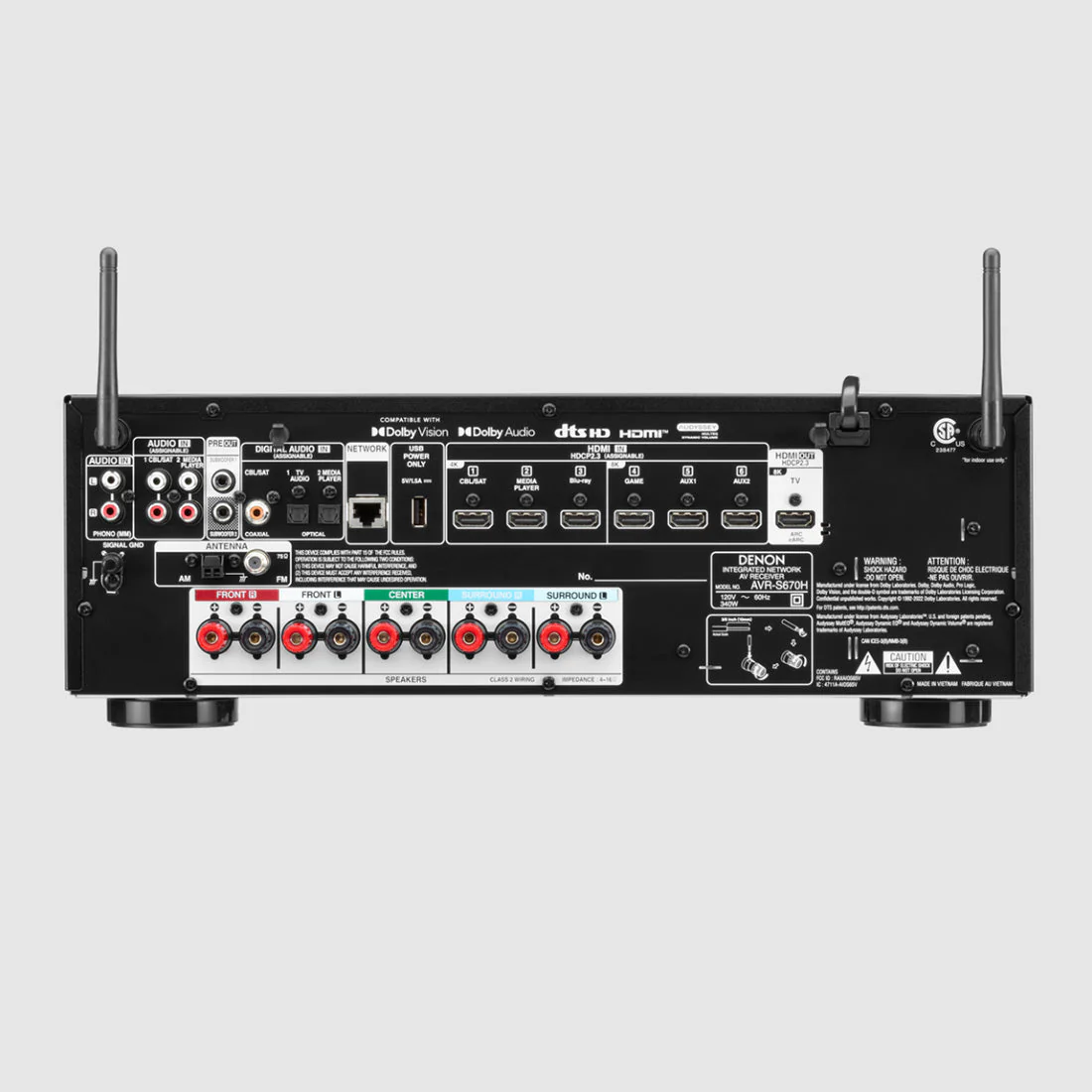 Denon AVR-S670H 5.2 Channel 8K AV Receiver | Home 550 Smart Sound Bar Bundle - Image 4