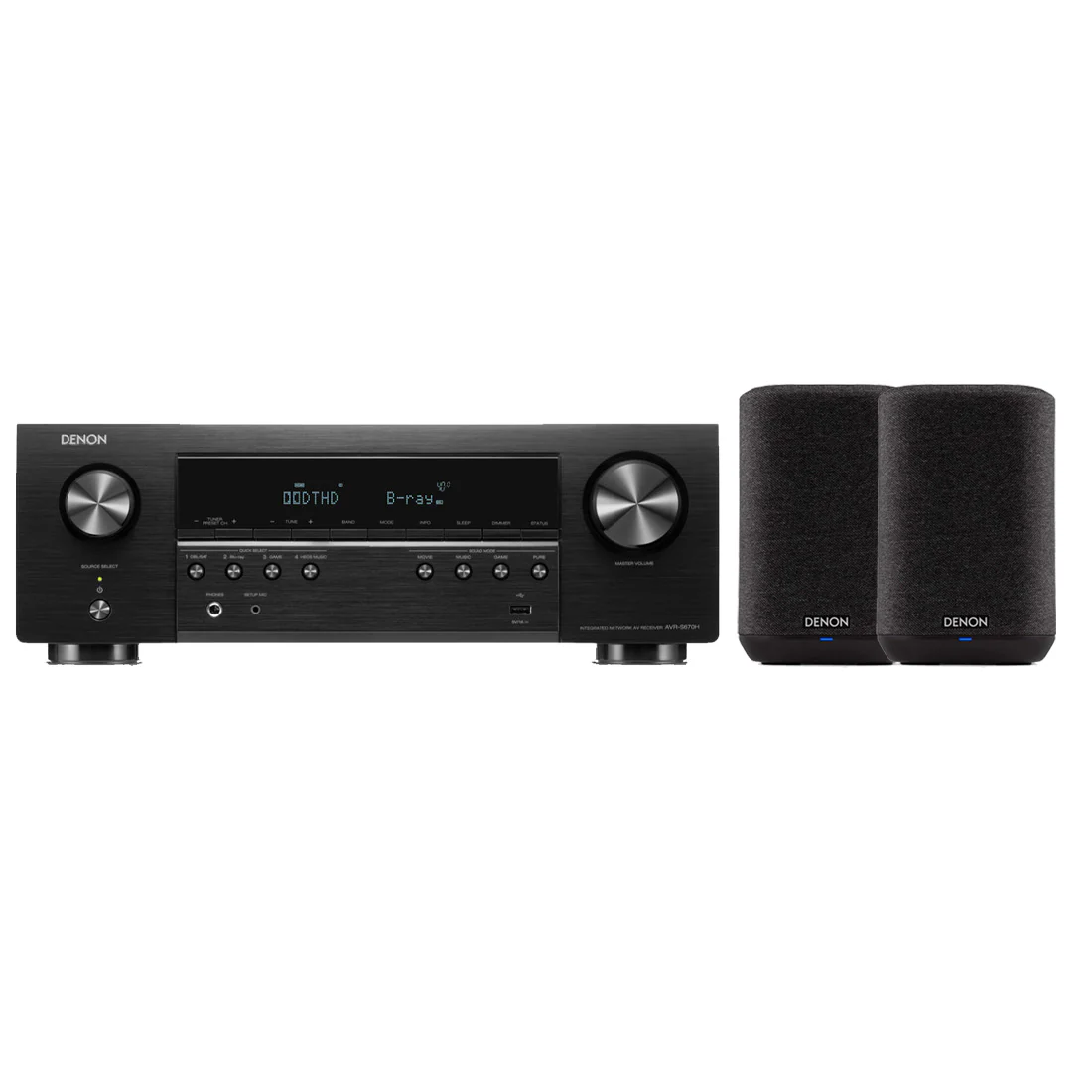 Denon AVR-S670H 5.2 Channel 8K AV Receiver | Home Speaker Bundle - Image 2