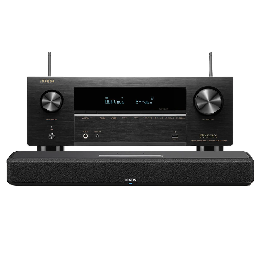 Denon AVR-X2800H 7.2 Channel 8K AV Receiver | Home 550 Smart Sound Bar Bundle