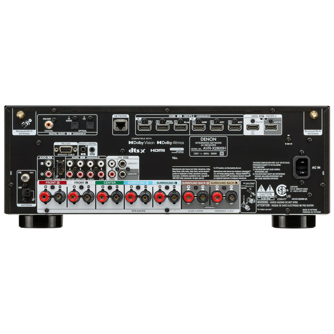 Denon AVR-X2800H 7.2 Channel 8K AV Receiver | Home Subwoofer Bundle - Image 3