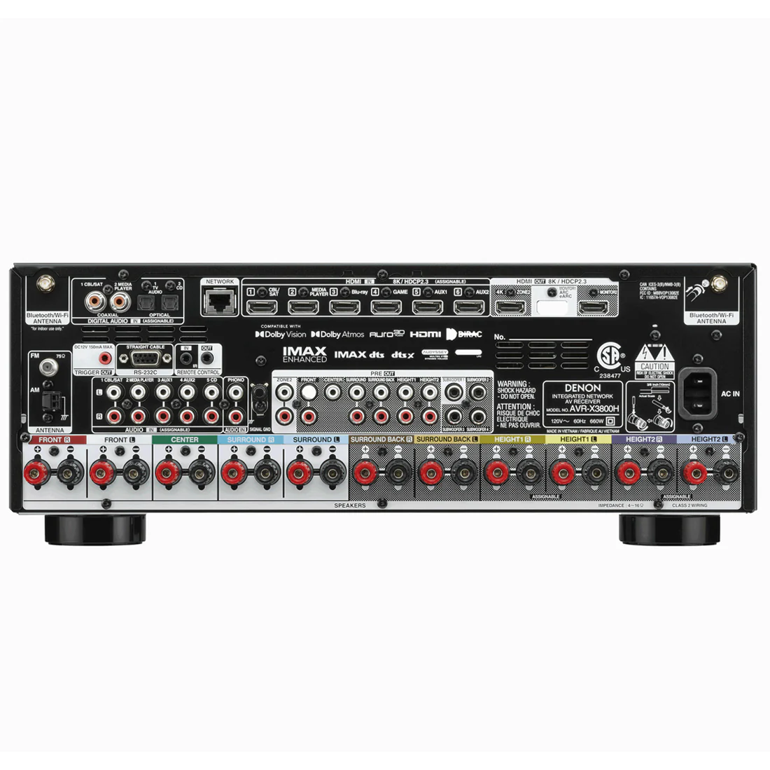 Denon AVR-X3800H 9.4 Channel 8K AV Receiver with HEOS Built-in (AVRX3800H) - Image 2