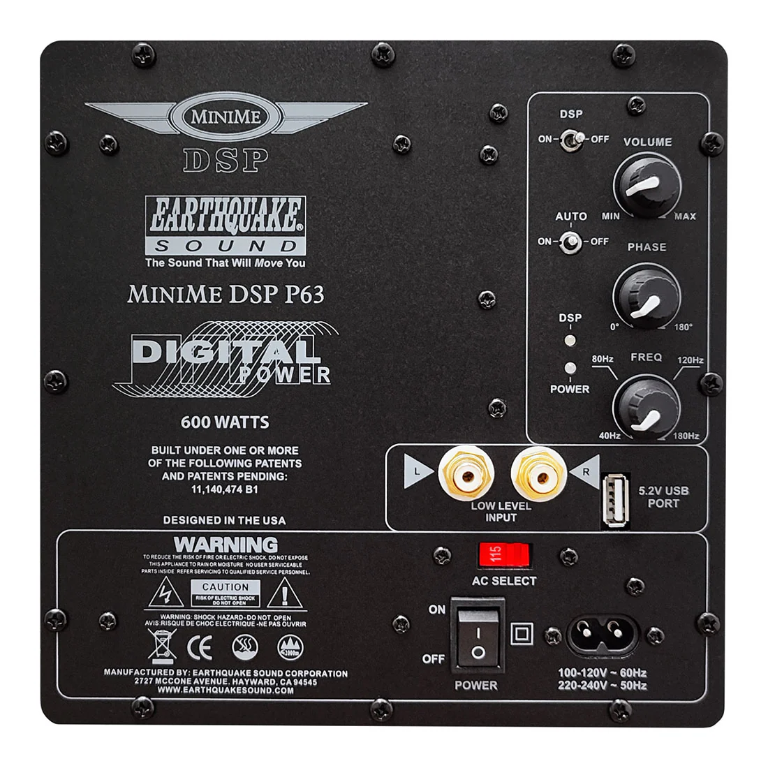 Earthquake Sound MiniMe DSP P63B 6.5" Micro Powered Subwoofer (Mini Me DSP P63B) - Image 2