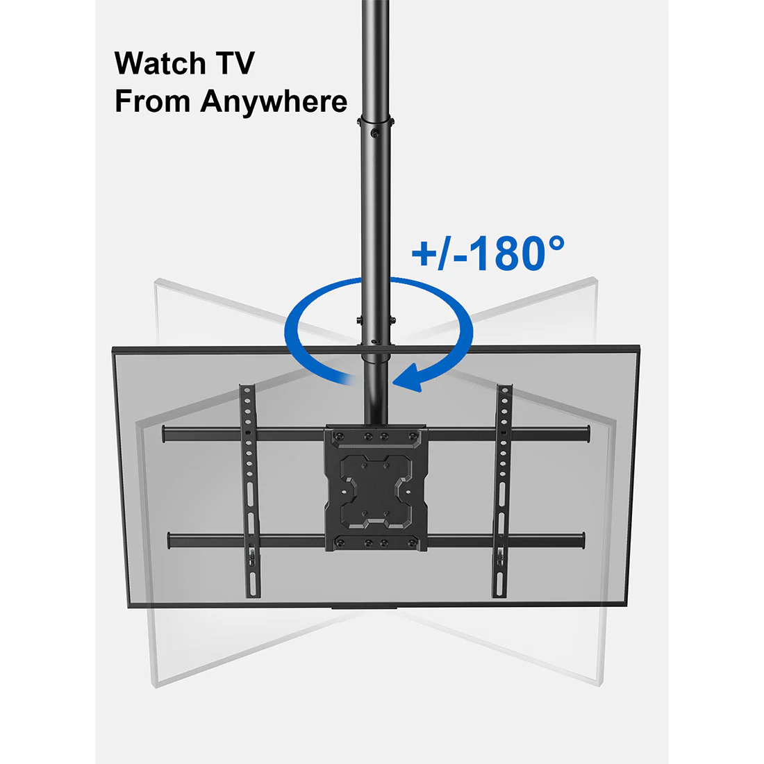 ErgoAV ERMCL1-01B Ceiling Mount for TVs 43" to 75" (ERMCL101B) - Image 6
