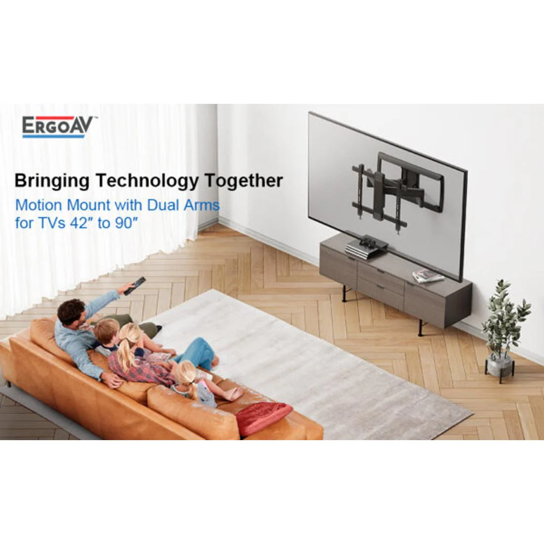 ErgoAV ERMML4-01B Full Motion Mount for 42"-90" TVs (ERMML401B) - Image 2