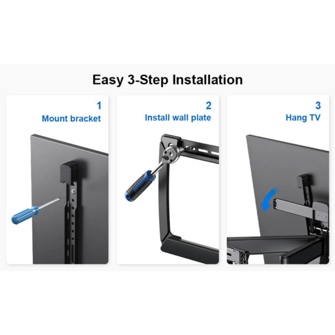ErgoAV ERMML4-01B Full Motion Mount for 42"-90" TVs (ERMML401B) - Image 6