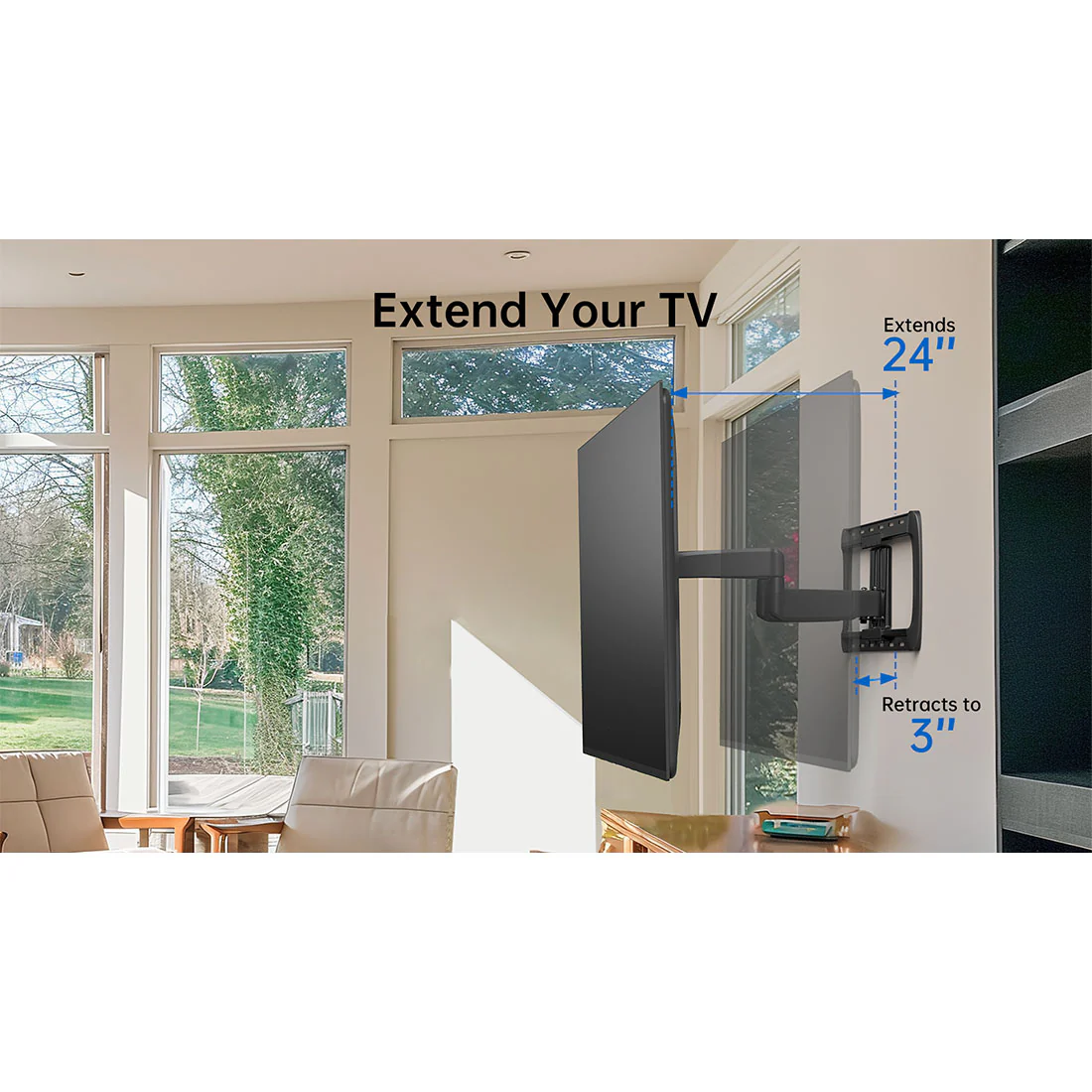 ErgoAV ERMML6-01B Large Motion TV Mount 42"-90" TVs (ERMML601B) - Image 11
