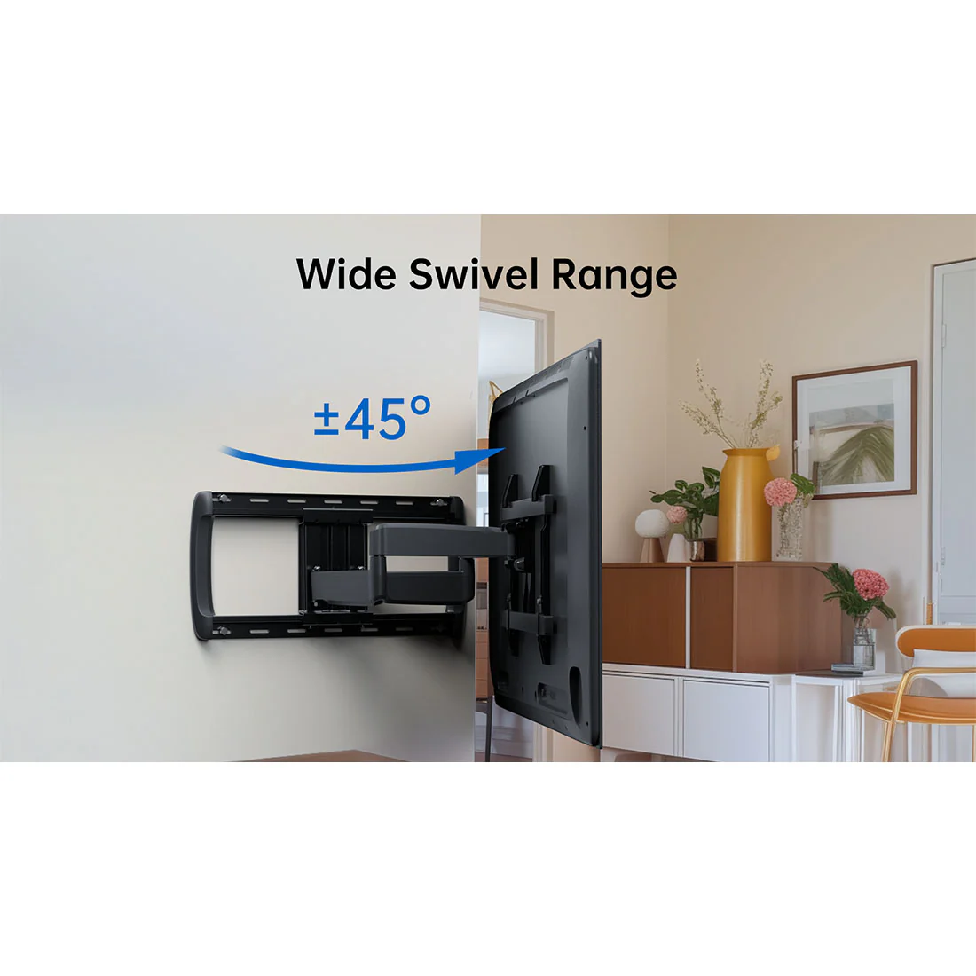 ErgoAV ERMML6-01B Large Motion TV Mount 42"-90" TVs (ERMML601B) - Image 9