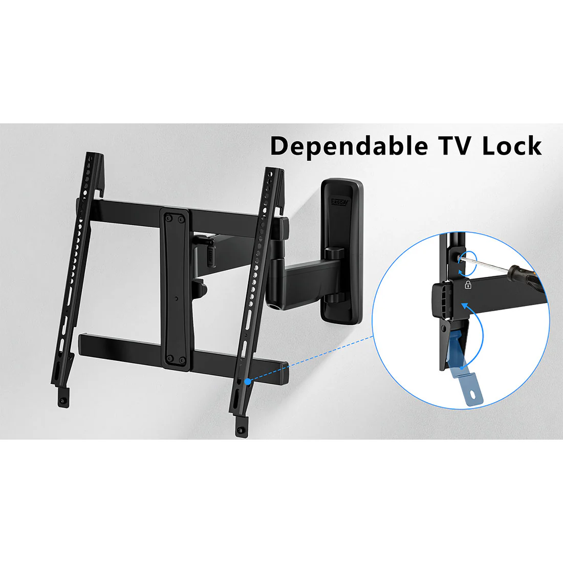 ErgoAV ERMMM9-01B Medium Motion TV Mount 32"-65" TVs (ERMMM901B) - Image 8