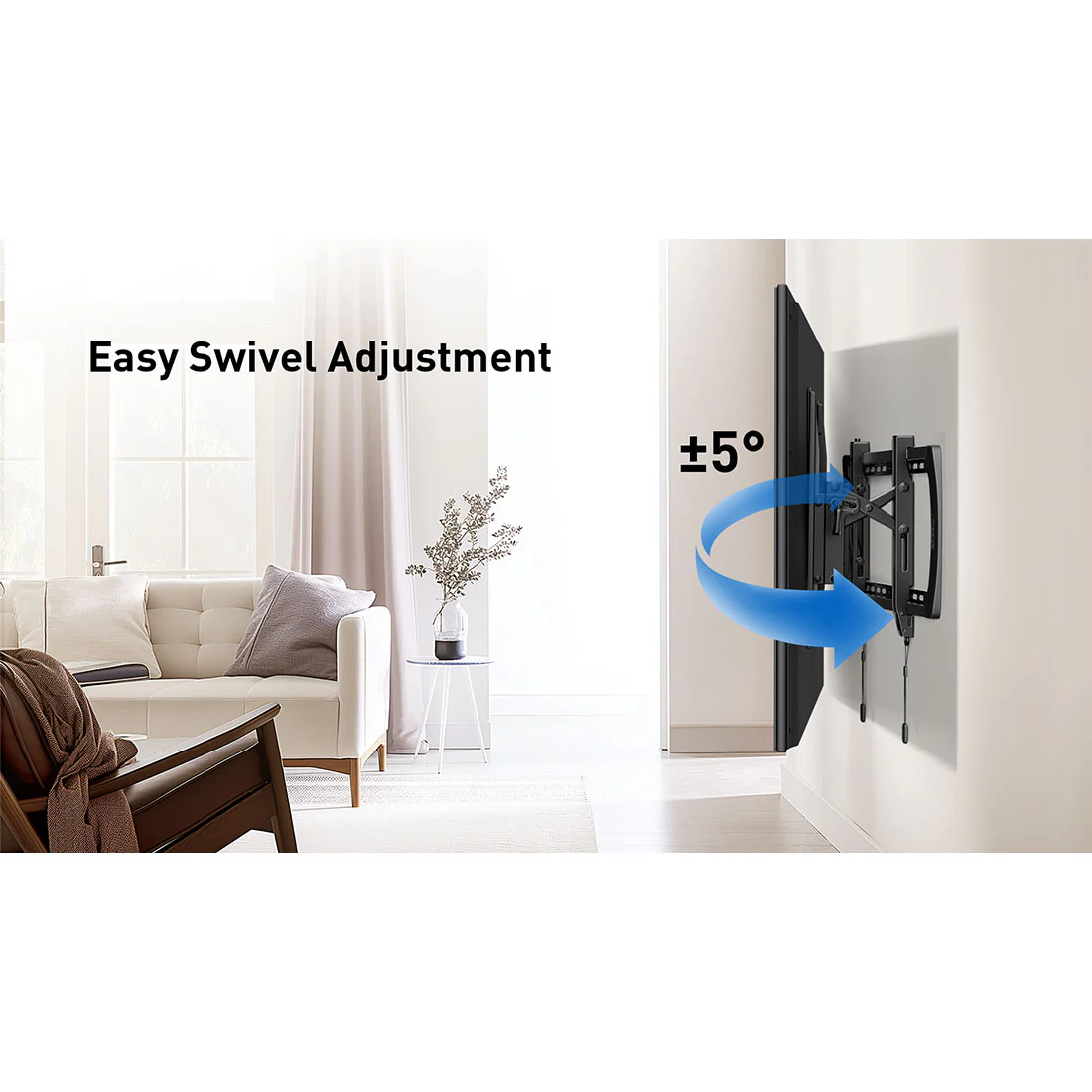 ErgoAV ERMTL7-01B Large Extend & Tilt TV Mount 42"-99" TVs (ERMTL701B) - Image 10