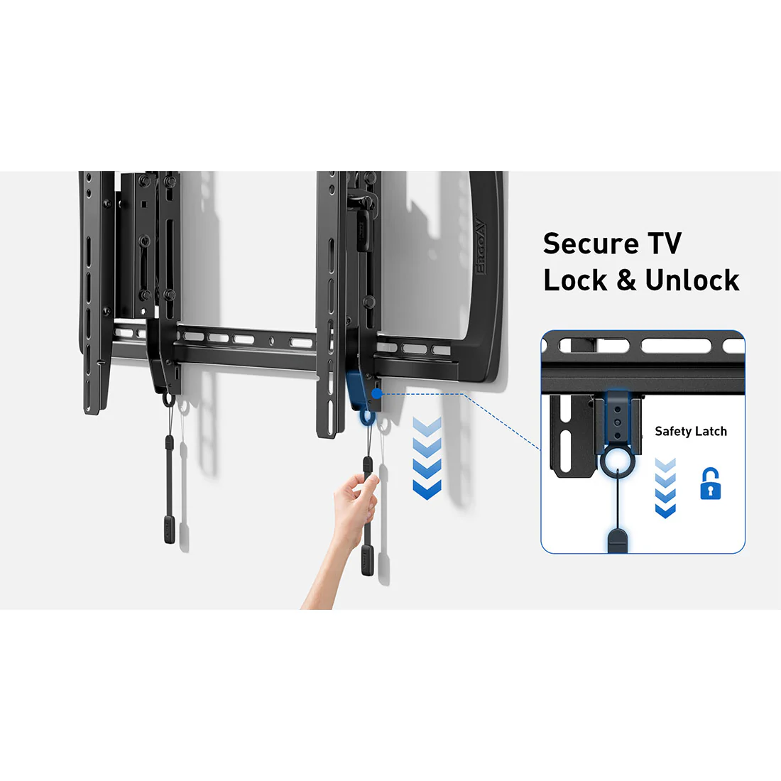 ErgoAV ERMTL7-01B Large Extend & Tilt TV Mount 42"-99" TVs (ERMTL701B) - Image 12
