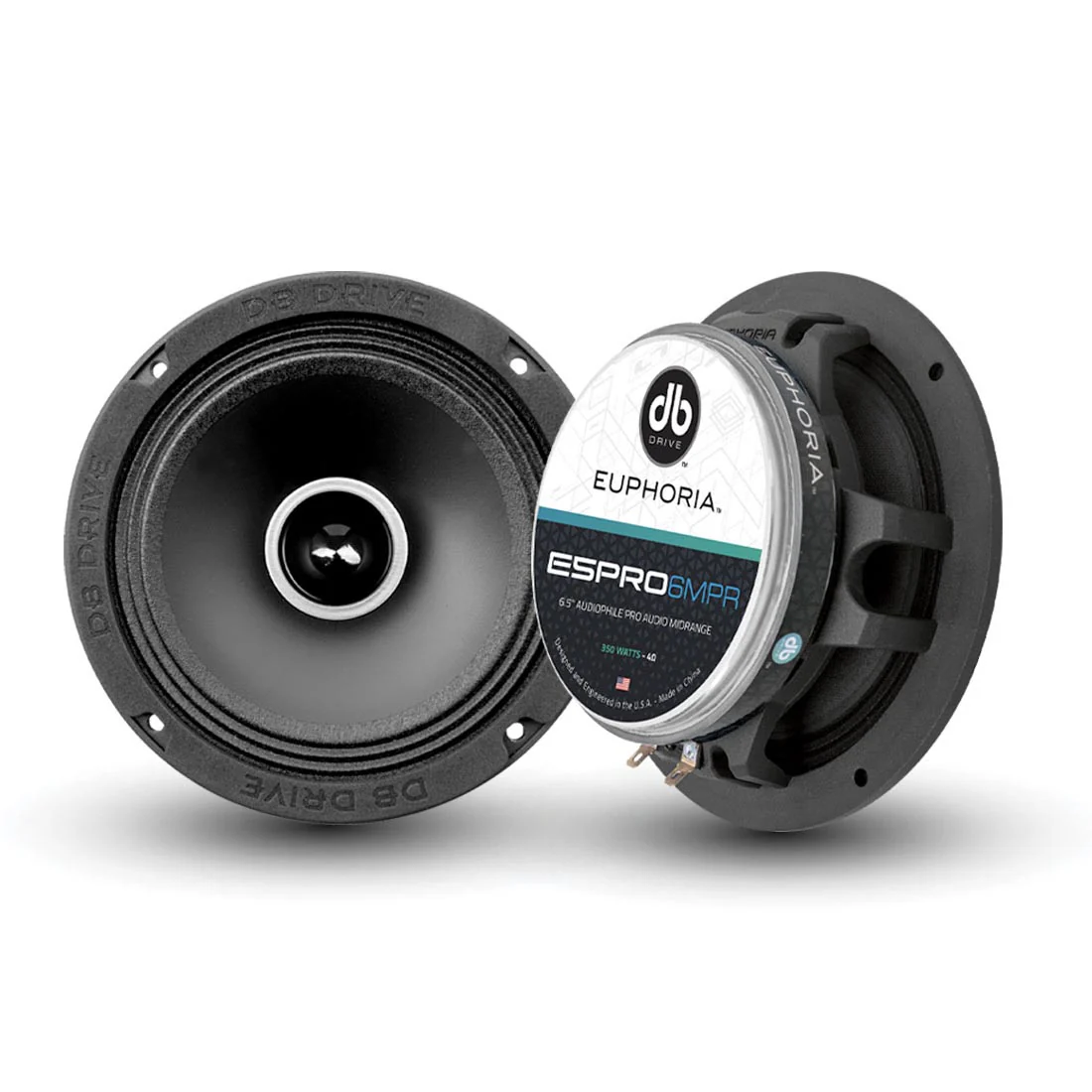 Euphoria E5PRO-6MPR 6.5" 4 Ohm Shallow Midrange Speakers (E5PRO6MPR)