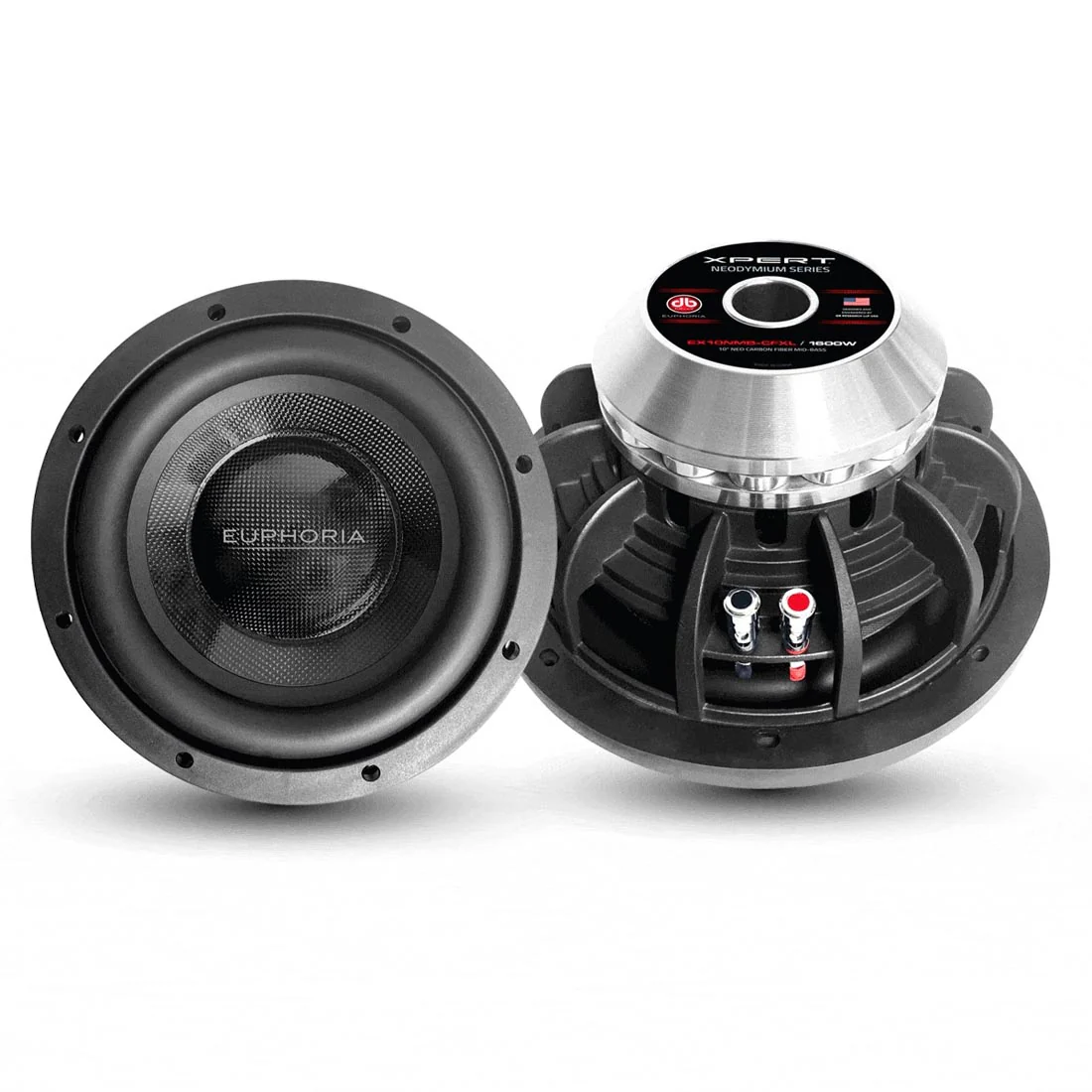 Euphoria XPERT EX10NMB-CFXL 10" Neo Carbon Fiber Midbass Speaker - Each (EX10NMBCFXL)