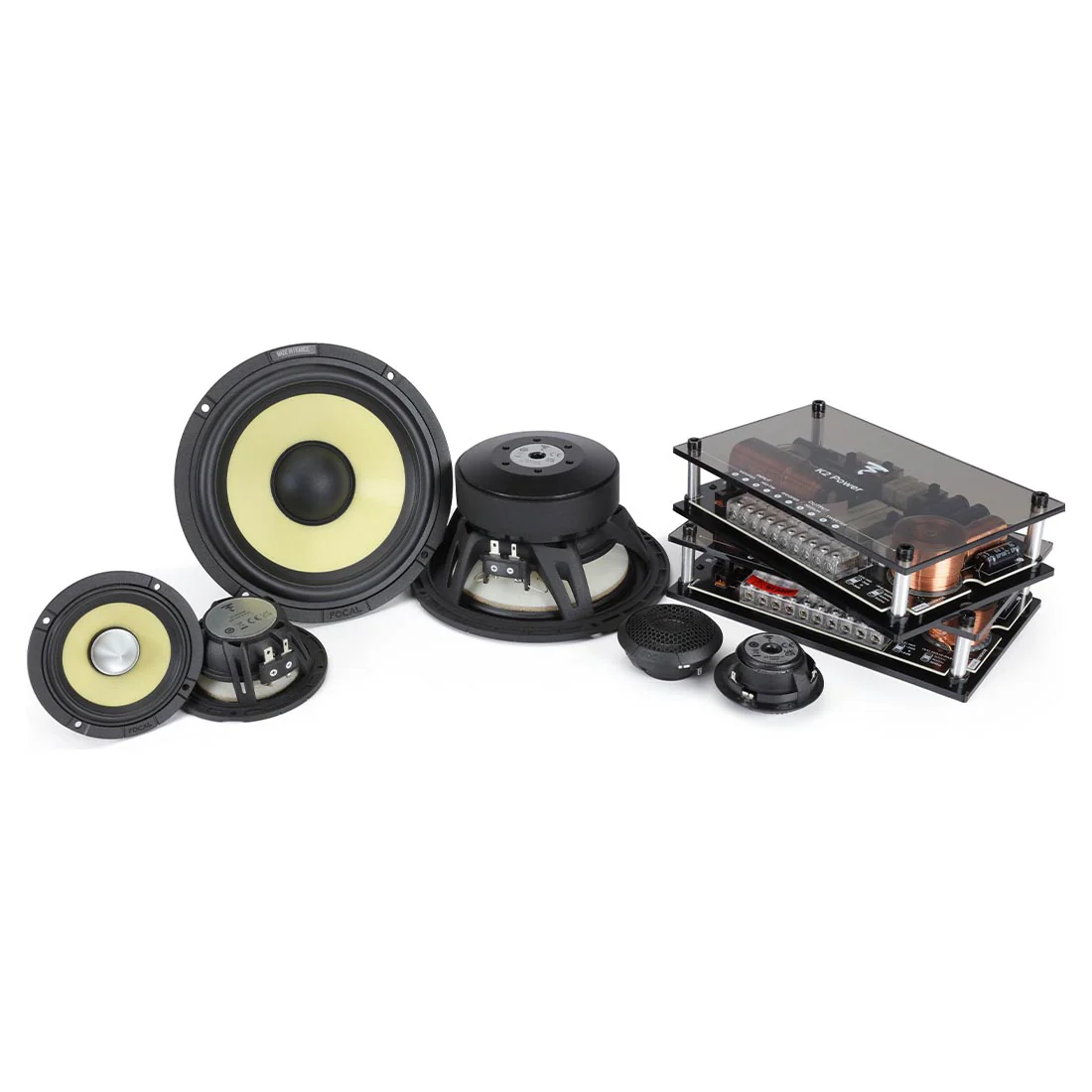 Focal ES 165 KX3E Elite K2 Power Series 6.5" 3-Way Component Speaker System (ES165KX3E)