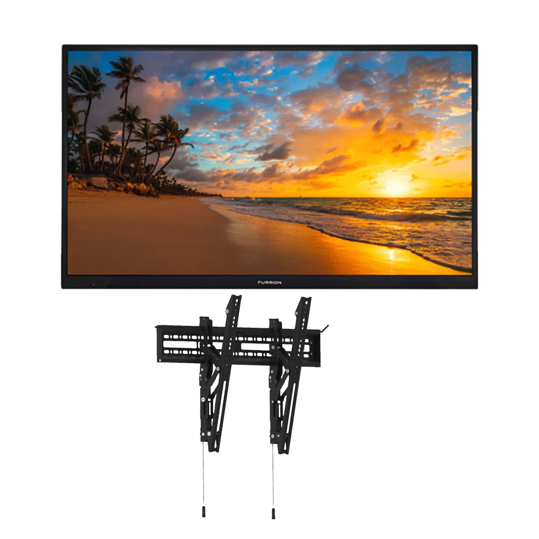 Furrion FDUP43CSA Aurora Weatherproof Outdoor 4K UHD LED Smart TV (Partial Sun) | Furrion F2AA002ABBK Universal Outdoor Fixed Tilt Mount - Bundle