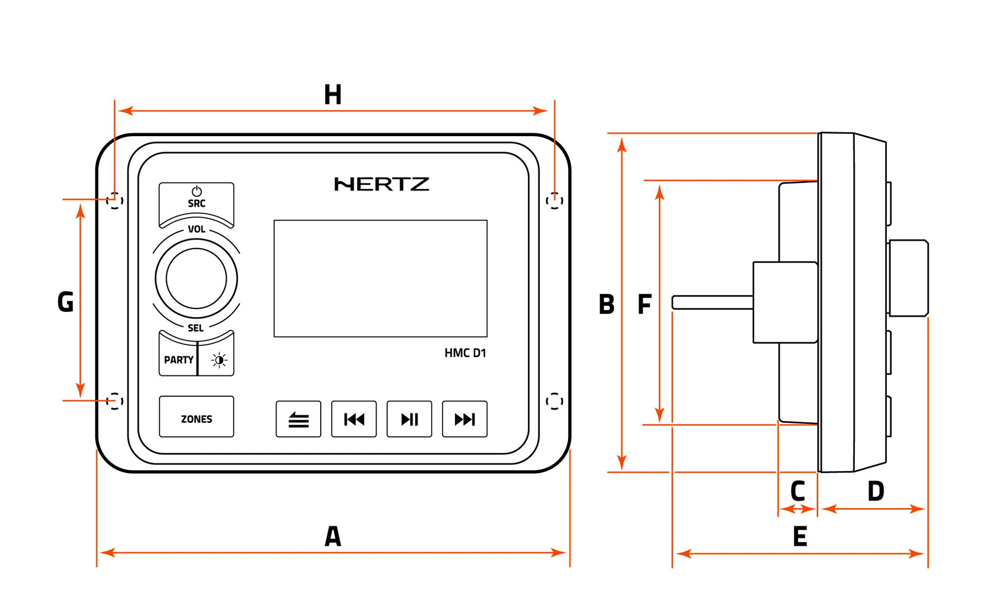 Hertz HMC D1 Remote Control with Display (HMCD1) - Image 2
