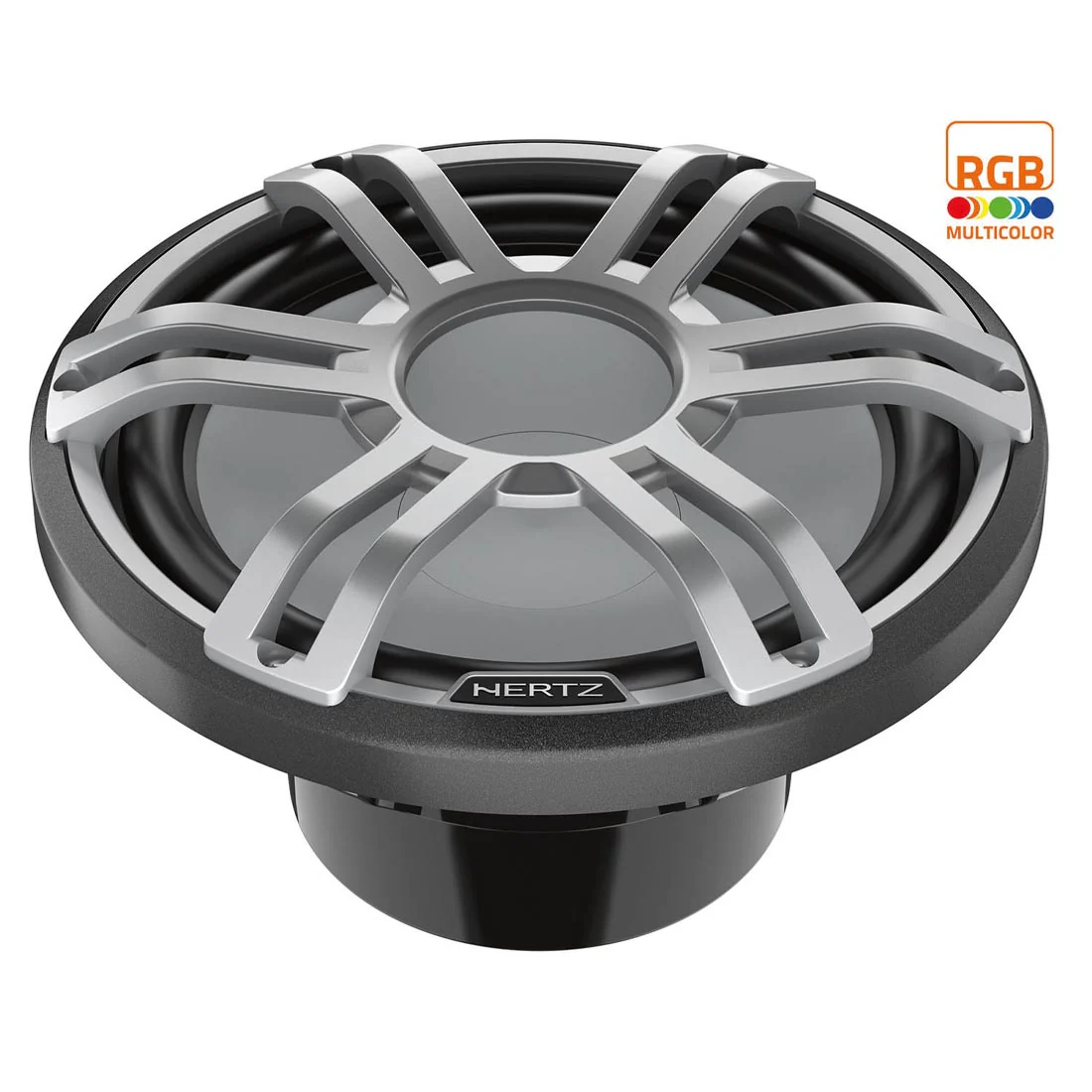 Hertz HMS 12 S2-LD-G 12" 2-Ohm Marine Sport RGB LED Subwoofer - Gray Sport Grille (HMS 12 S2LDG) - Image 2