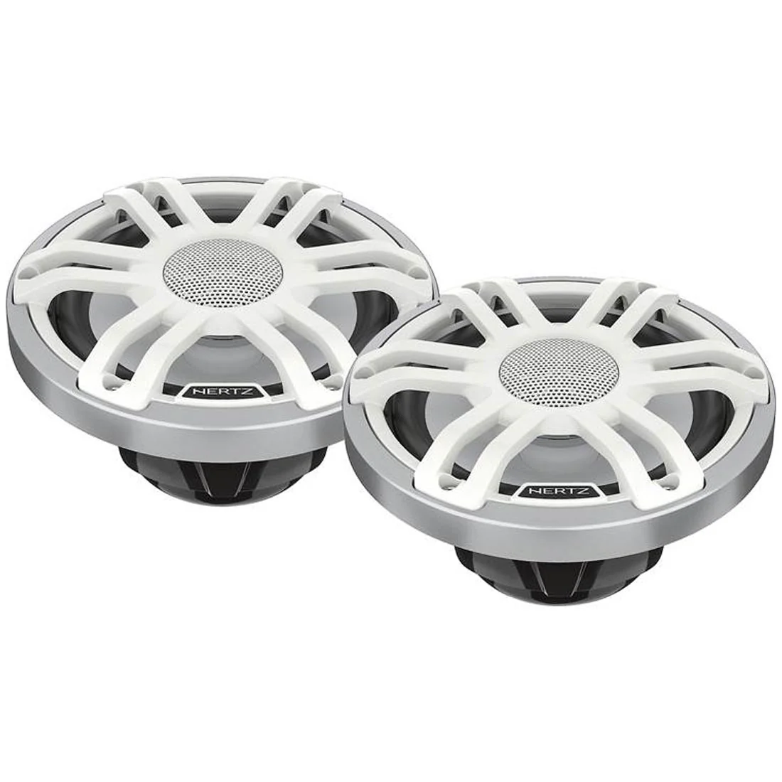 Hertz HMX 6.5 S-LD-SW 6.5" 2-Way Marine Speakers with RGB LED Lighting - White (HMX 6.5 SLDSW)