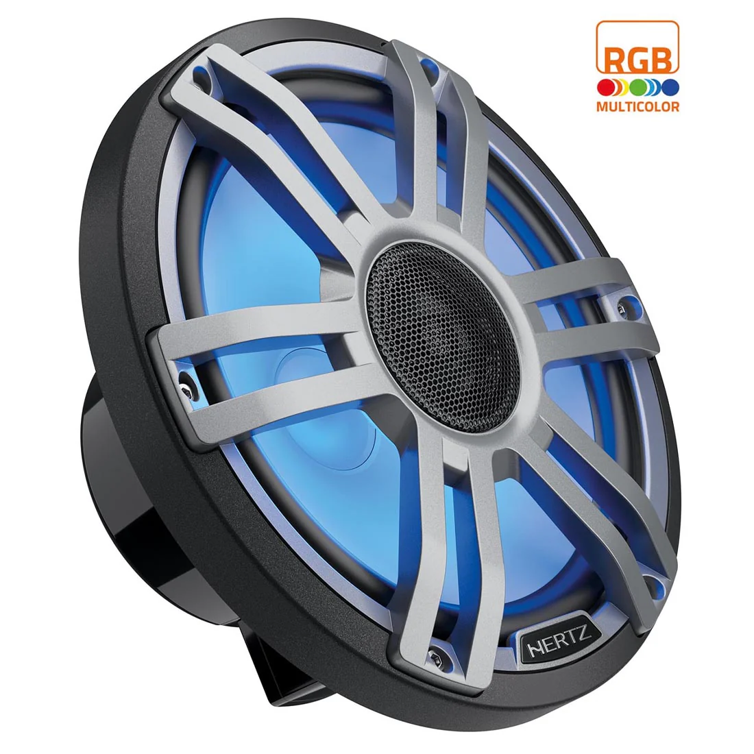 Hertz HMX 8 S-LD-G 8" 2-Way Marine Speakers with RGB LED Lighting - Gray (HMX 8 SLDG) - Image 3