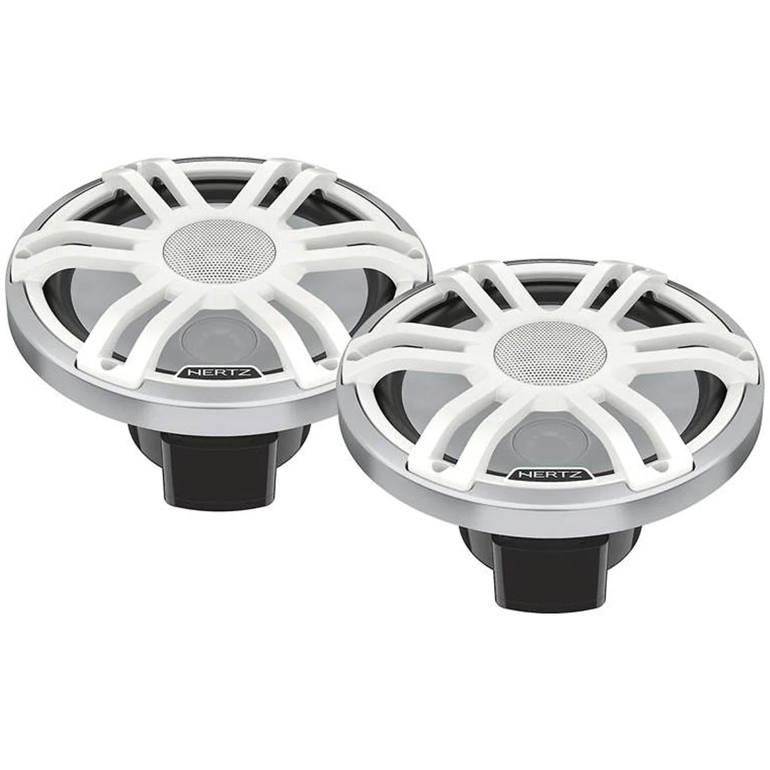 Hertz HMX 8 S-LD-SW 8" 2-Way Marine Speakers with RGB LED Lighting - White (HMX 8 SLDSW)