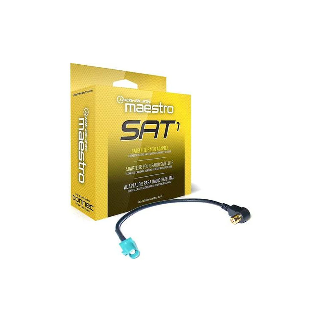 iDatalink Maestro HRN-ANT-SAT1 Satellite Radio Antenna Adapter | FAKRA to SMB Adapter (HRNANTSAT1)