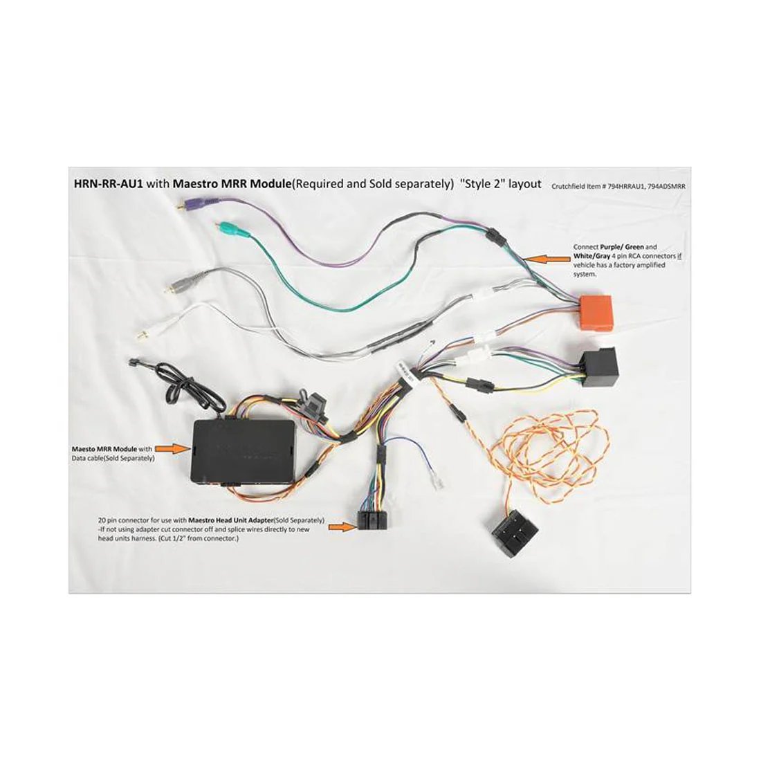 iDatalink Maestro HRN-HRR-AU1 Plug and Play T-Harness for Select Audi Vehicles (HRNHRRAU1) - Image 4