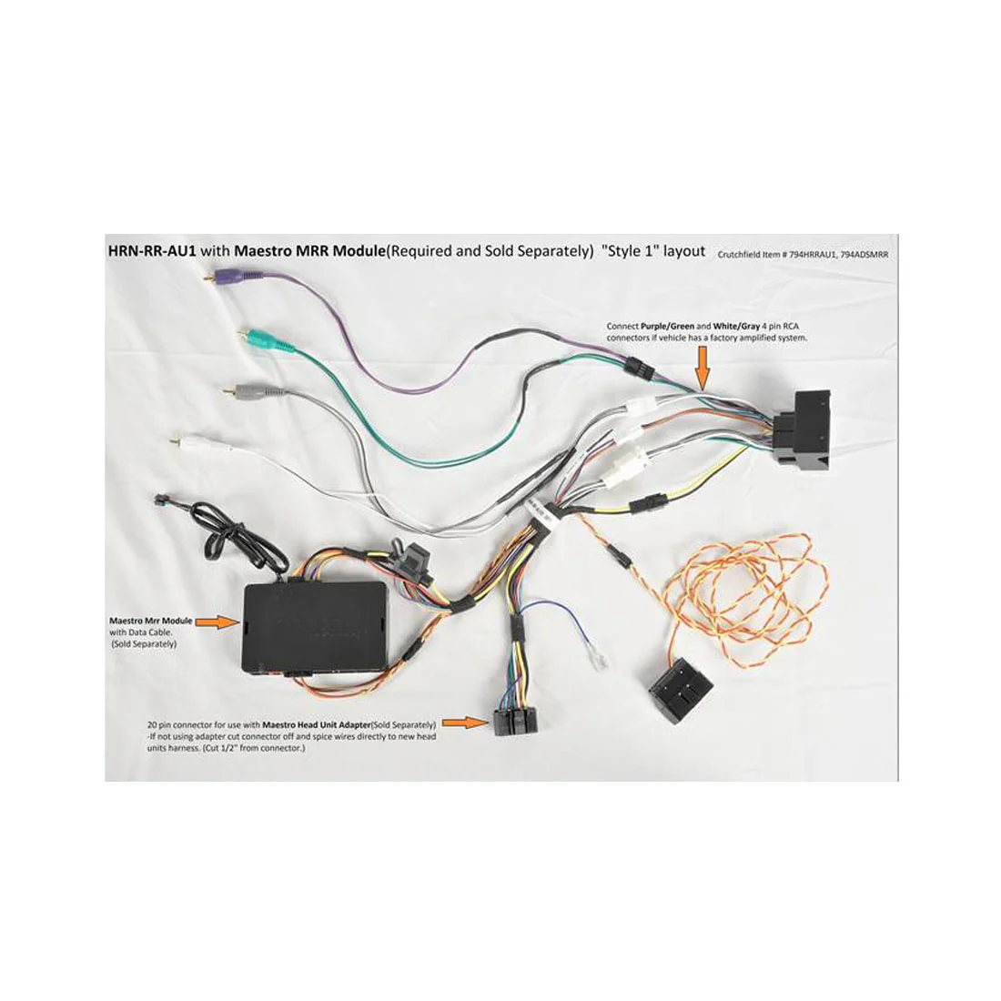 iDatalink Maestro HRN-HRR-AU1 Plug and Play T-Harness for Select Audi Vehicles (HRNHRRAU1) - Image 5