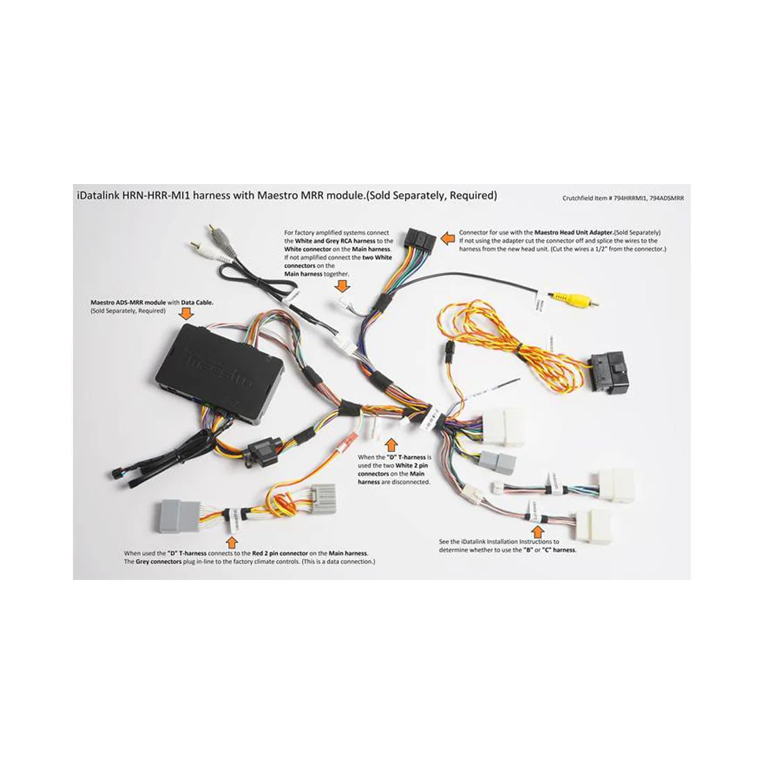iDatalink Maestro HRN-HRR-MI1 Plug and Play T-Harness for Select Mitsubishi Vehicles (HRNHRRMI1) - Image 4