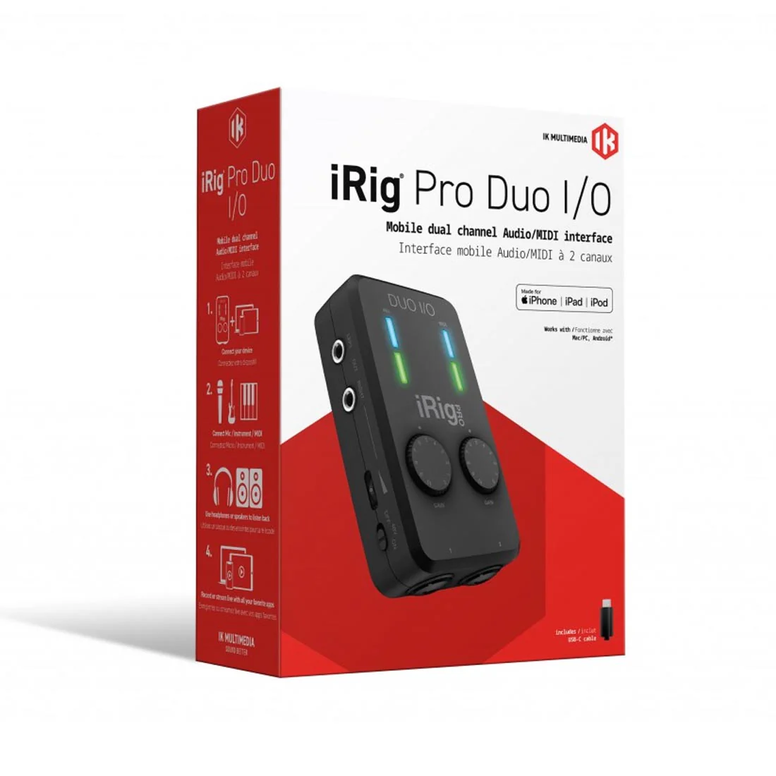 IK Multimedia iRig Pro Duo I/O 2-Channel Audio/MIDI Interface (1141108) - Image 10