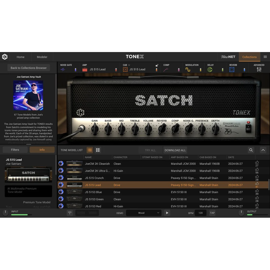 IK Multimedia TONEX Joe Satriani Amp Vault Signature Collection (11-44119) - Image 4