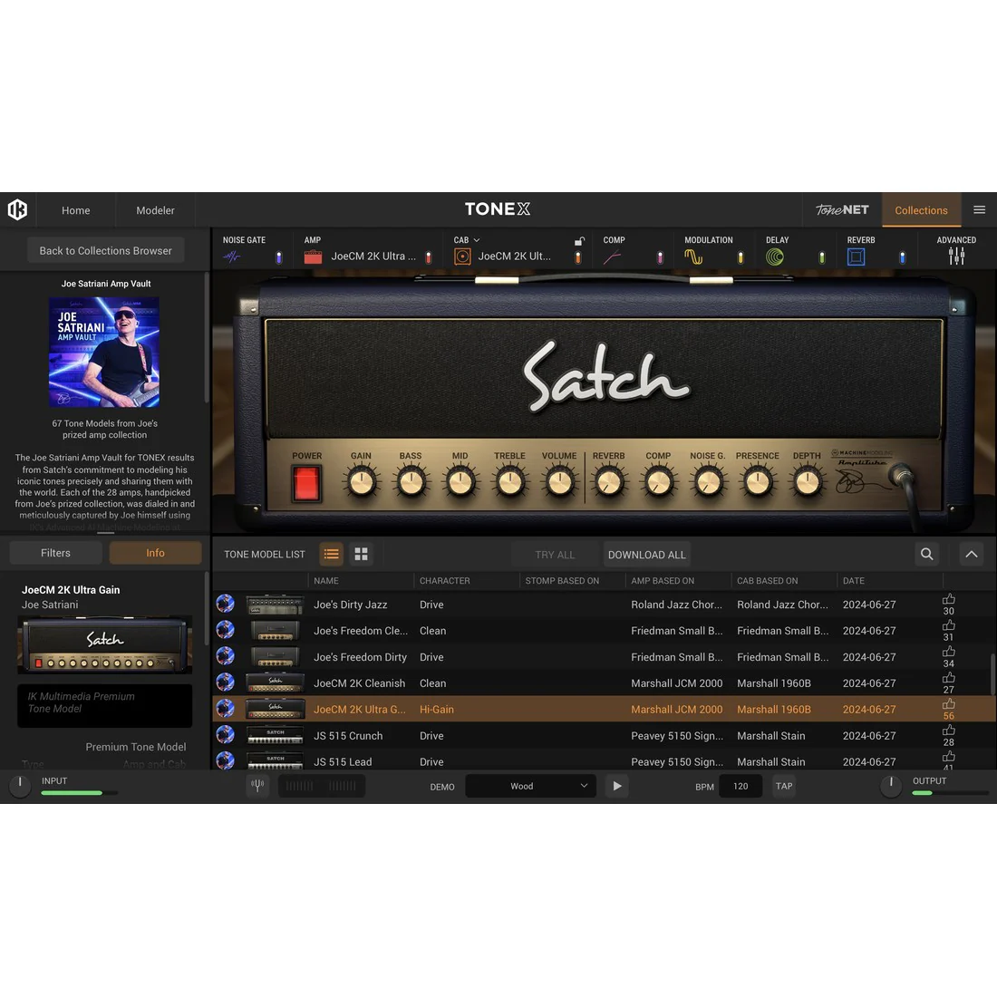 IK Multimedia TONEX Joe Satriani Amp Vault Signature Collection (11-44119) - Image 7