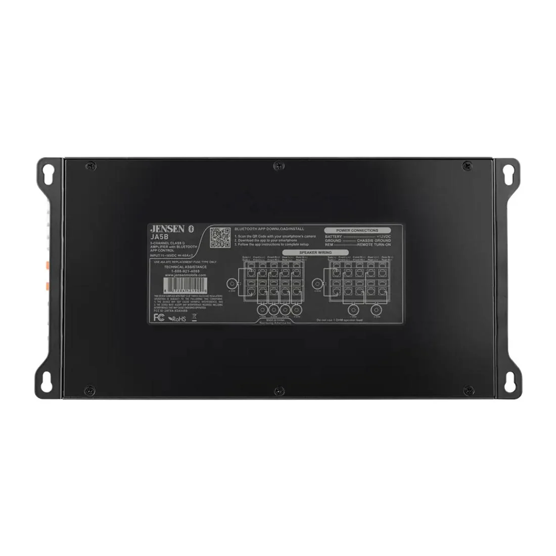 Jensen JA5B Class D Compact 5-Channel Car Amplifier (JA5B) - Image 7