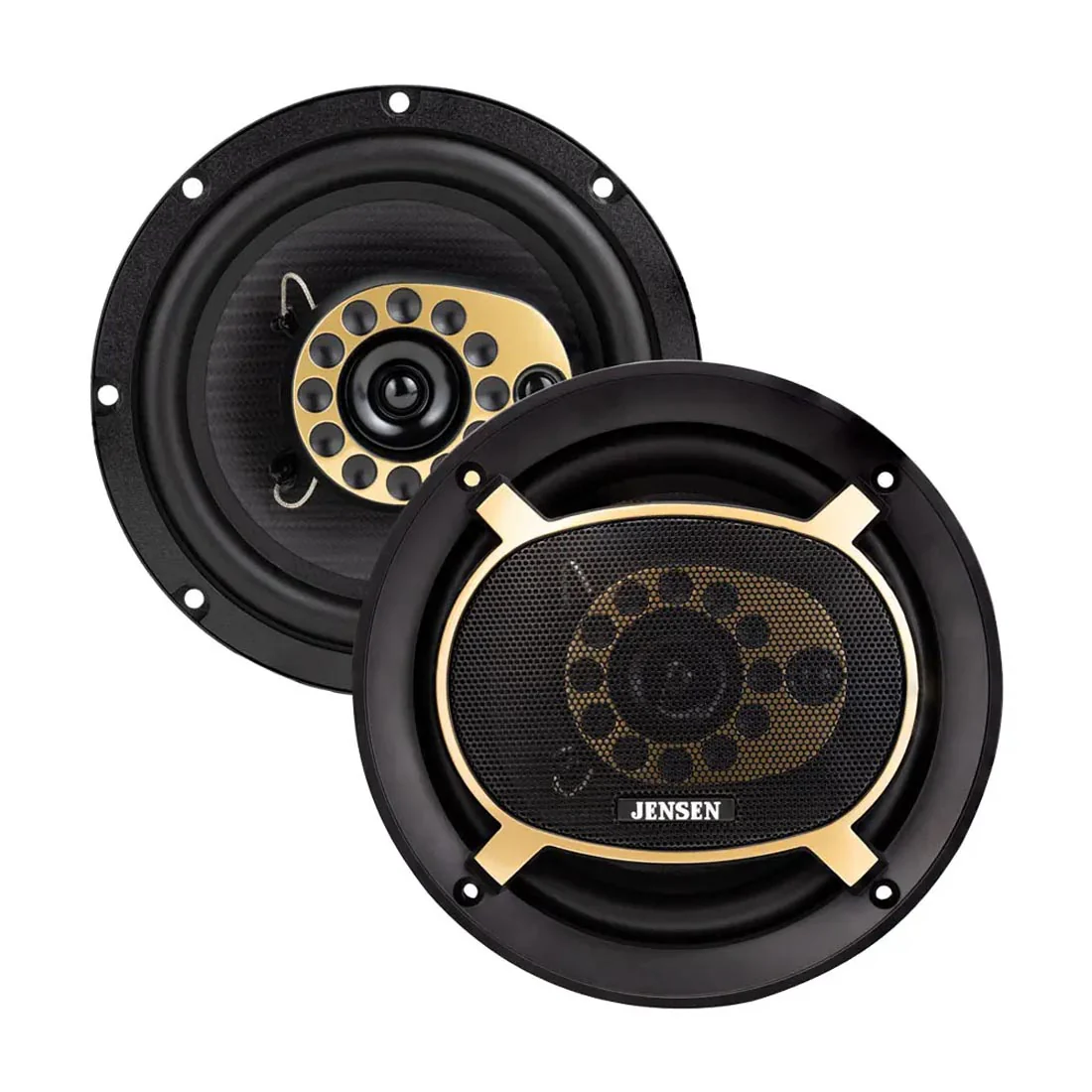 Jensen JS65T TRIAX Series 6.5" Full-Range 3-Way Car Speakers - Pair (JS65T)