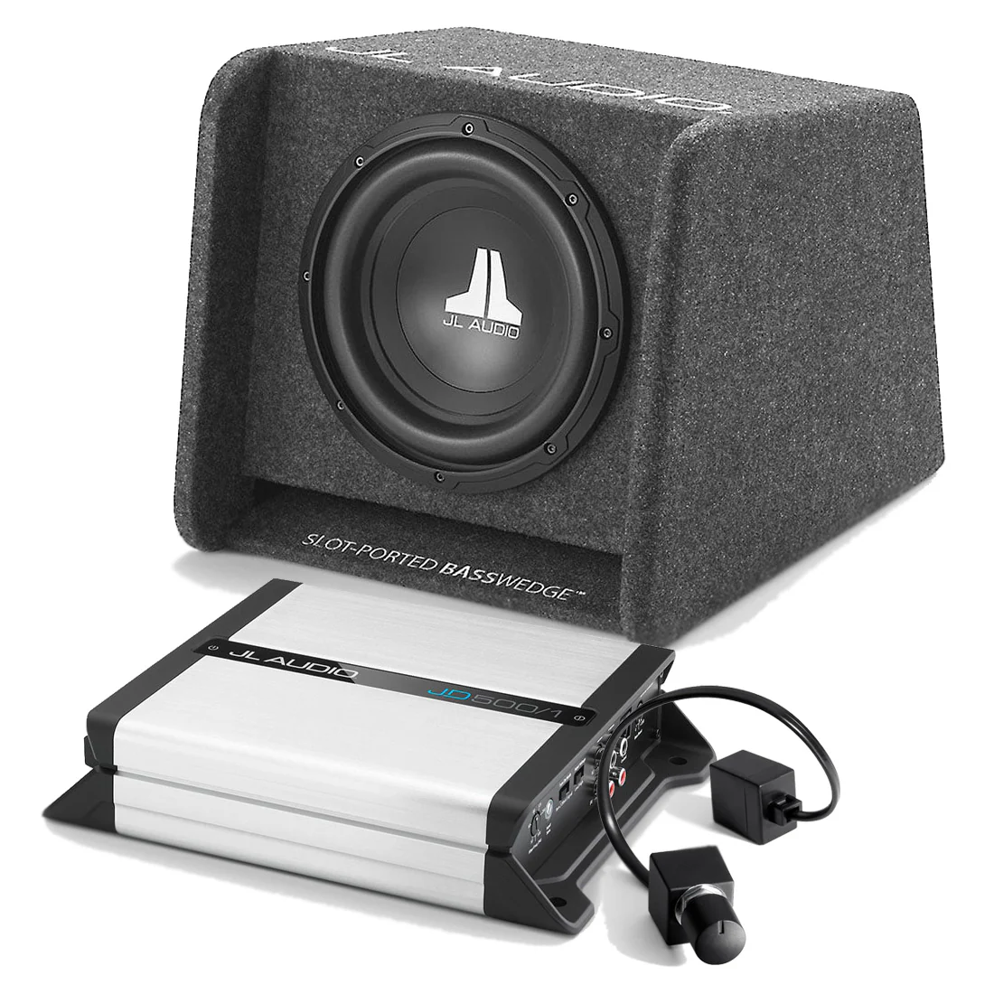 JL Audio CP110-W0V3 Subwoofer | JD500/1 Amplifier | RBC-1 Remote Bundle - 93264 | 98362 | 98015