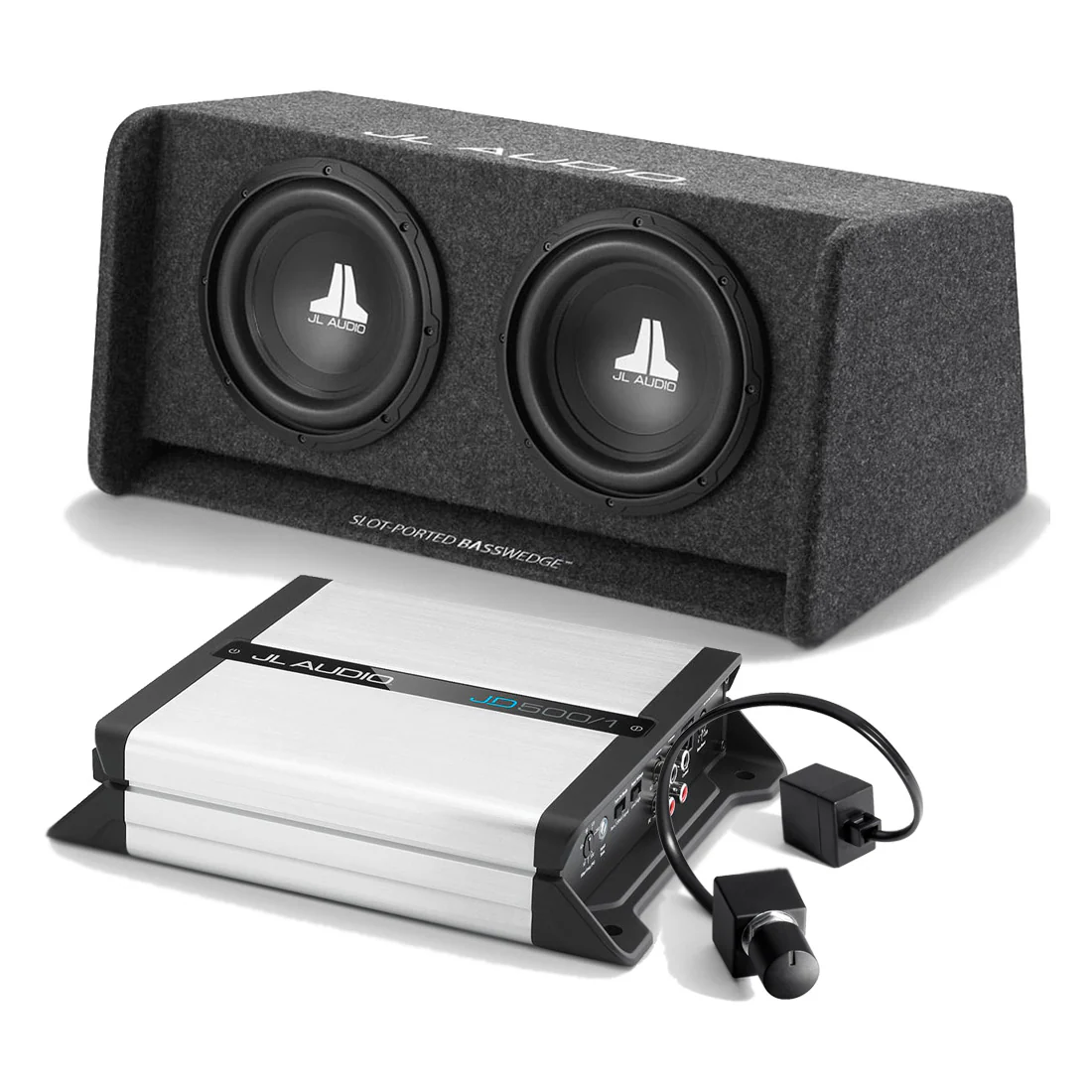 JL Audio CP210-W0V3 Subwoofer | JD500/1 Amplifier | RBC-1 Remote Bundle - 93265 | 98362 | 98015
