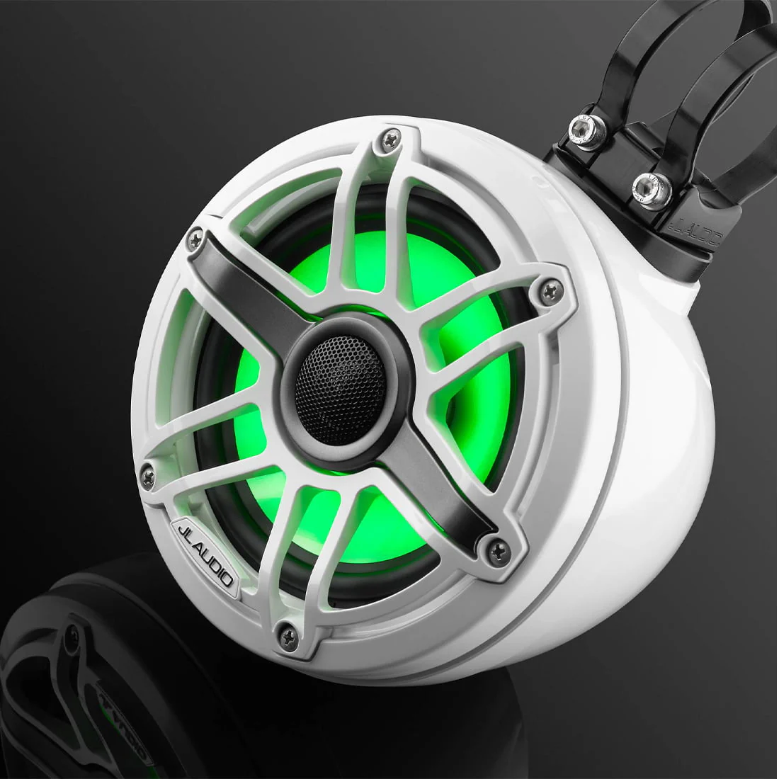 JL Audio M6-650VEX-Gw-S-GwGw-i M6 Series 6.5" Coaxial Marine Speakers With LED Lights - #93412 (M6650VEXGwSGwGwi) - Image 3